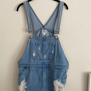 ASOS Distressed Denim Shorteralls